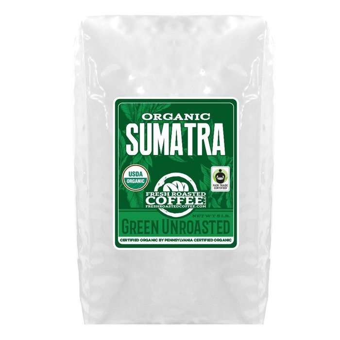 Green Unroasted Coffee, 5 Lb. Bag, Fresh Roasted Coffee LLC. (Colombian Supremo) N30