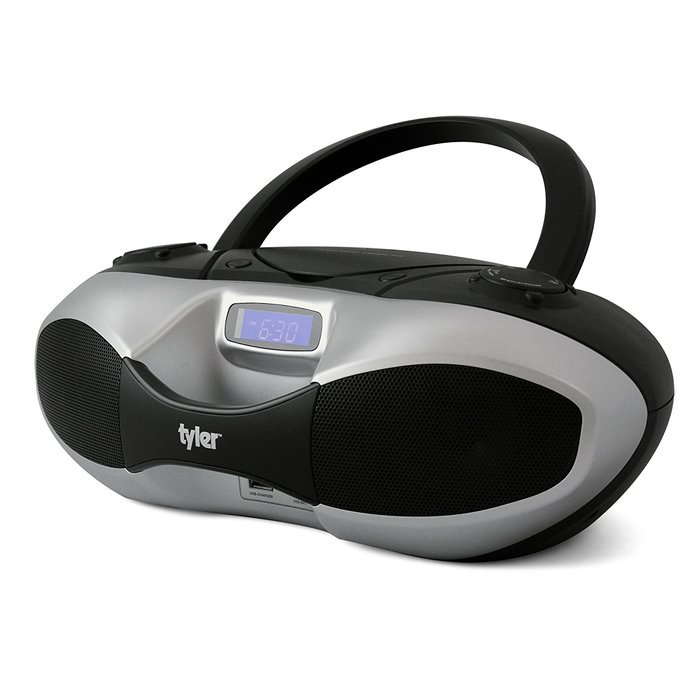 Tyler Portable Sport Stereo MP3/CD Boombox Player TAU104-SL with USB Charging Port for Phones and Tablets, USB... N4