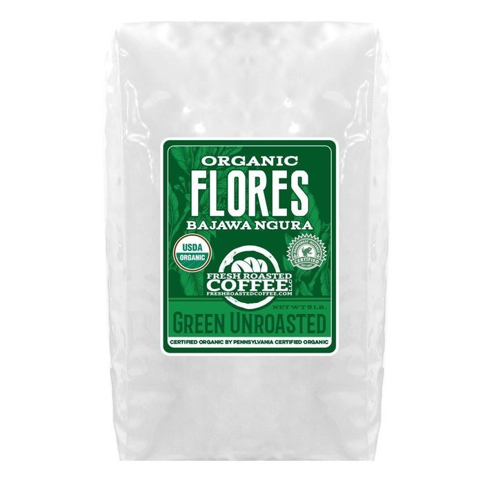Green Unroasted Coffee, 5 Lb. Bag, Fresh Roasted Coffee LLC. (Colombian Supremo) N35