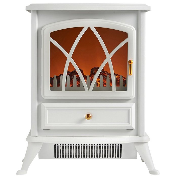 VonHaus 1500W Electric Stove Heater &ndash; Portable Home Fireplace with Log Burning Flame Effect (16.8W x 10.8L x 20H... N7