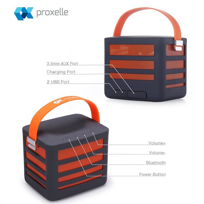 Portable Wireless Bluetooth Speaker with Built-In Powerbank Plus 2 USB Ports - Get Epic Audio Wherever You Go.... N3