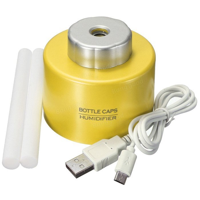 RoseBlue by Risa Mini Portable Bottle Cap Air Humidifier with USB Cable for Office Home