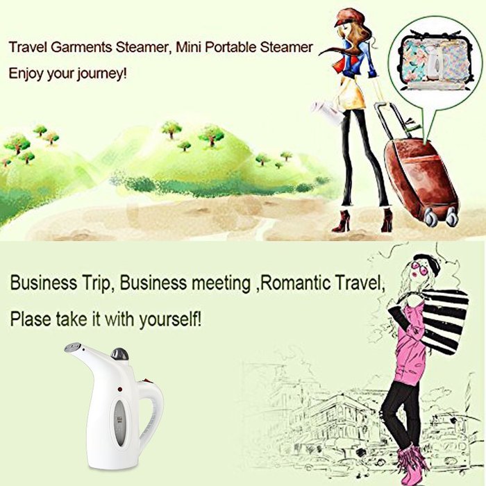 Garment Steamer, Yokkao Mini Portable Handheld Clothes Ironing Steam Cleaner with 350ML Water Tanks for Travel... N3