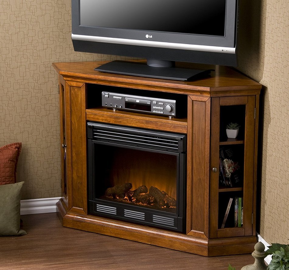 Holly & Martin Ponoma Convertible Media Electric Fireplace, BRN MAHOGANY