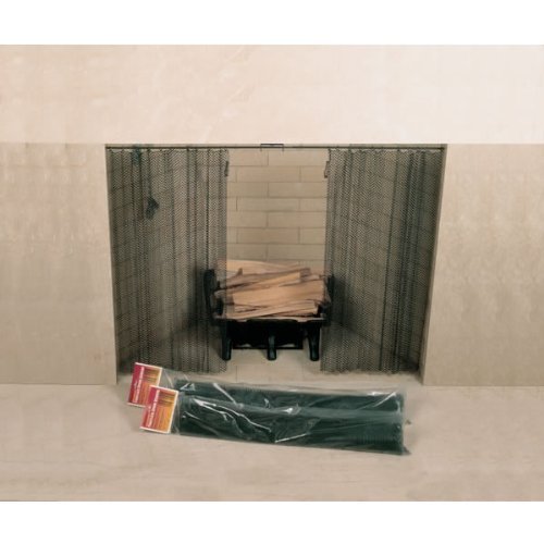 Copperfield 61076 48 x 18 Inch Woodfield Hanging Fireplace Spark Screen, Rod Not Included
