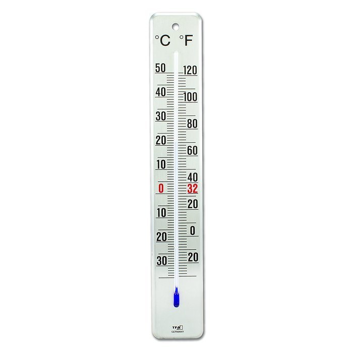 La Crosse Technology 12.2046.61 Brushed Stainless Steel Indoor/Outdoor Thermometer N2