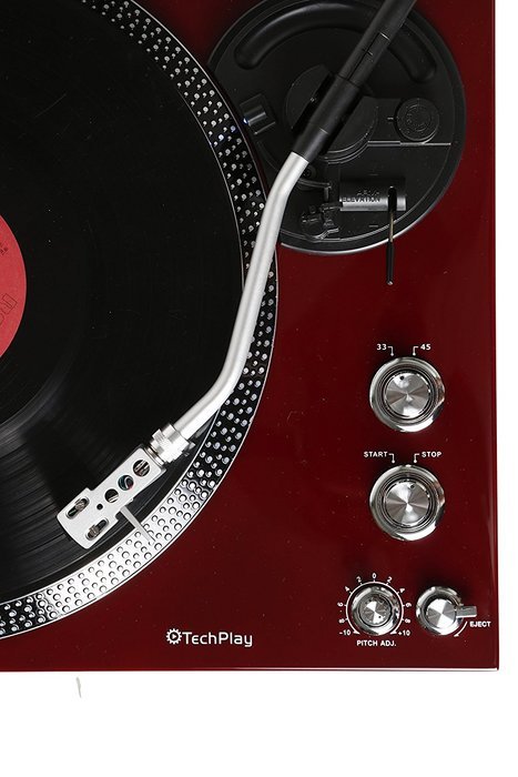 TechPlay TCP4530 Analog Turntable with Built-in Phono Pre-amplifier, By-Pass selecter, Auto-Return, Aluminum Platter... N2