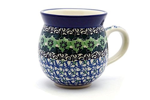 Polish Pottery Mug - 11 oz. Bubble - Kiwi
