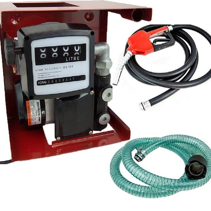 Diesel Biodiesel Kerosene Transfer Fuel Pump Meter Automatic Fueling Nozzle 110V