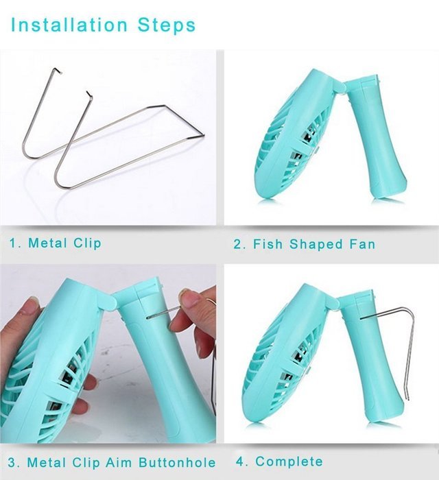 Niceshop Handfan Rechargeable Fans Portable Battery Fan USB Mini Foldable Personal Cooling with Umbrella Hanging... N2
