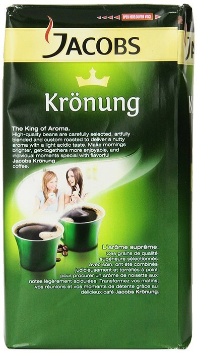 Jacobs Kronung Coffee, 17.6-Ounce Vacuum Packs (Pack of 3) N4