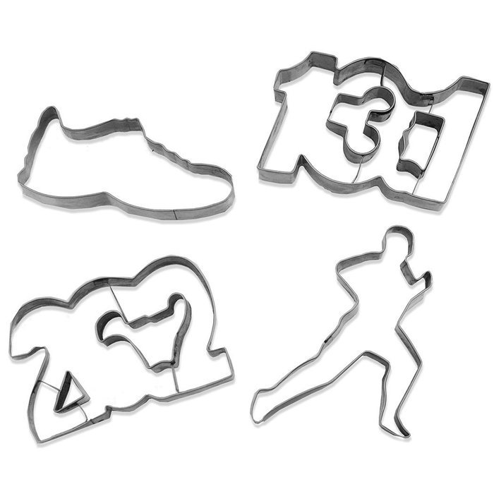 Gone For a Run Runner's Cookie Cutters (Set of 4) (13.1, 26.2, Shoe and Runner) N2