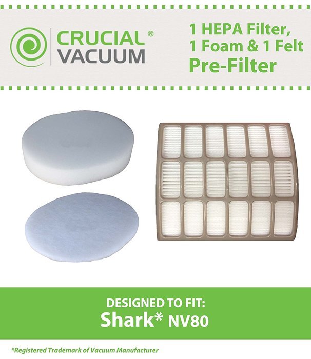Shark NV80 UV420 HEPA Filter, Foam & Felt Filter, Part # XHF80 & XFF80