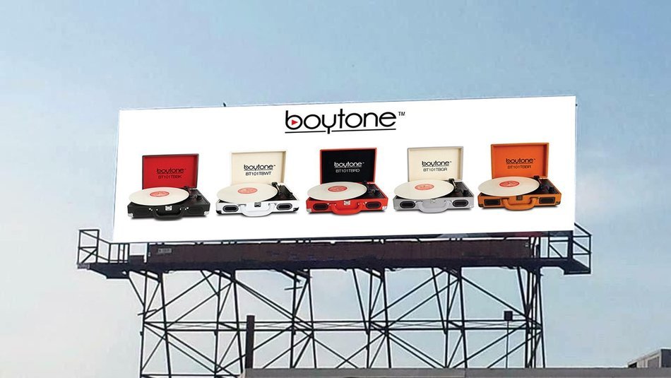 Boytone BT-101TBBK 5 in 1 Briefcase Record Player AC-DC Built in Rechargeable Battery, with 2 Stereo Speakers... N3