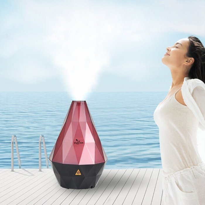 Euleven Aromatherapy Essential Oil Diffuser Portable Ultrasonic Diffusers with Color LED Lights Changing for Home... N9