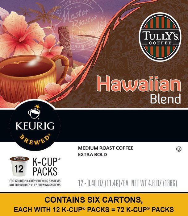 Tully's Coffee French Roast, Keurig K-Cups, 72 Count N56