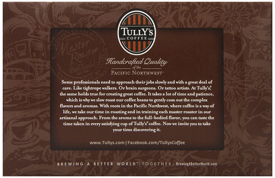 Tully's Coffee French Roast, Keurig K-Cups, 72 Count N61