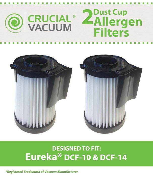 2 Eureka DCF-10 & DCF-14 Washable & Reusable Filters; Compare With Eureka Part #62731, 62396