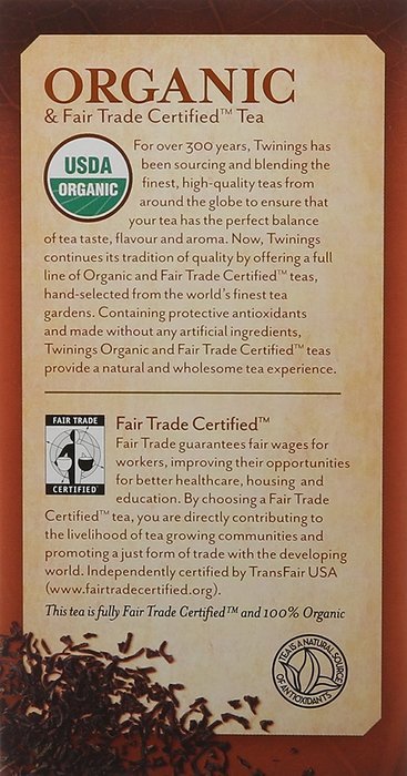 Twinings Breakfast Blend Organic Tea, 20 Count N3