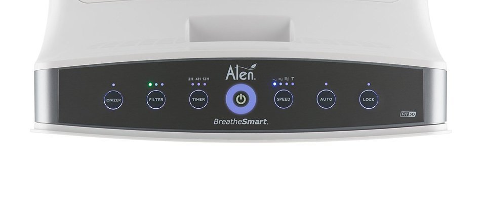 Alen BreatheSmart FIT50 Customizable Air Purifier with HEPA-Pure Filter for Allergies and Dust (White, 1-Pack) N8