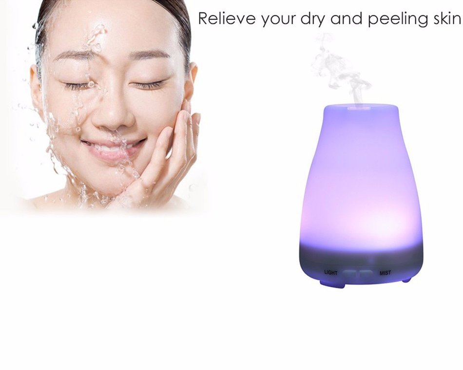 Amir Oil Diffuser, ELEGIANT 100ml Aroma Essential Oil Diffuser Ultrasonic Mist Air Humidifier with Color-changing... N4