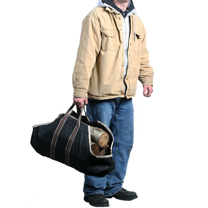 Portable Canvas Heavy Duty Log Carrier Makes Moving Logs Easy N3