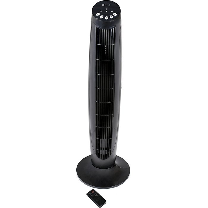 Avalon 36 Inch Oscillating Tower Fan with Remote and Timer, Black N3