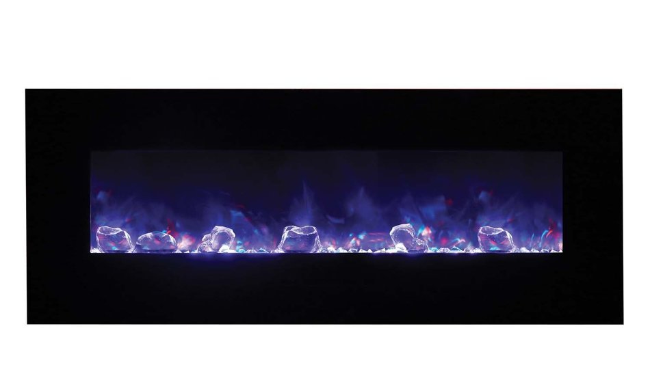 Amantii Wall Mount / Flush Mount Series Electric Fireplace with Ice Media Kit, 60 Inch N20