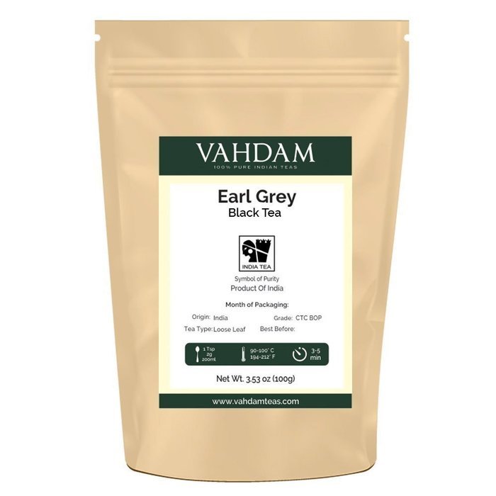 Earl Grey Tea - Premium Tea Blend, Fruity & Citrusy, 100% Natural Ingredients, Garden Fresh Black Tea with Rich... N17
