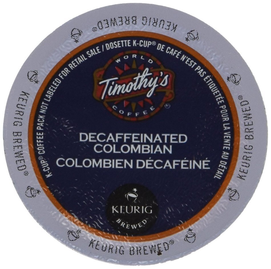 Timothy's Colombian Decaf Coffee Keurig K-Cups, 24 Count N2