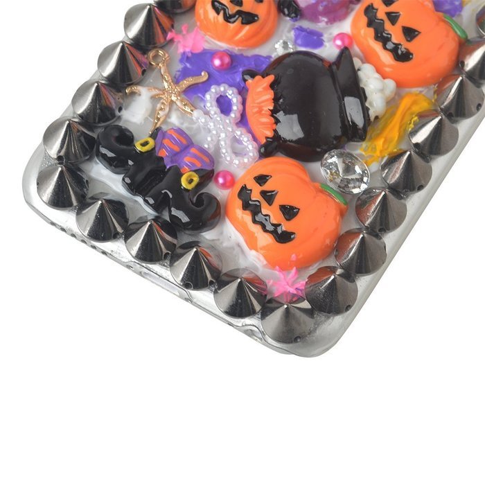 Halloween Theme Phone Case for Iphone 6/6S,Yaheeda 3D Handmade Rivets Pumpkin Demon Cartoon Design Clear Cellphone... N7