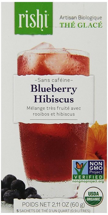 Rishi Tea Organic Blueberry Hibiscus Iced Tea, 2.11 Ounces Box N2