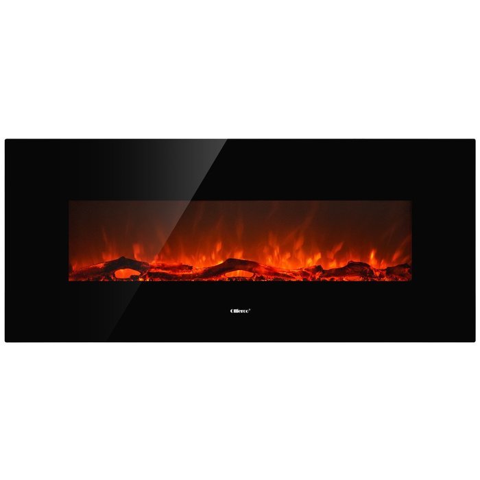Ollieroo 50" Smokeless Wall Mounted Electric Fireplace New Technologies Health and Safety Black N3