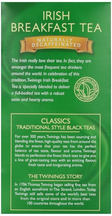 Twinings Decaffeinated Irish Breakfast, 20 ct N6