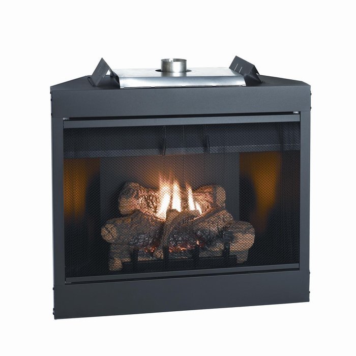 Deluxe MV 34 inch Louver B-Vent Fireplace - Natural Gas