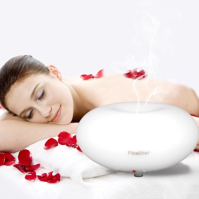 Finether Essential Oil Aroma Diffuser Ultrasonic Humidifier Air Mist Aromatherapy Purifier Clear GX-03K N5