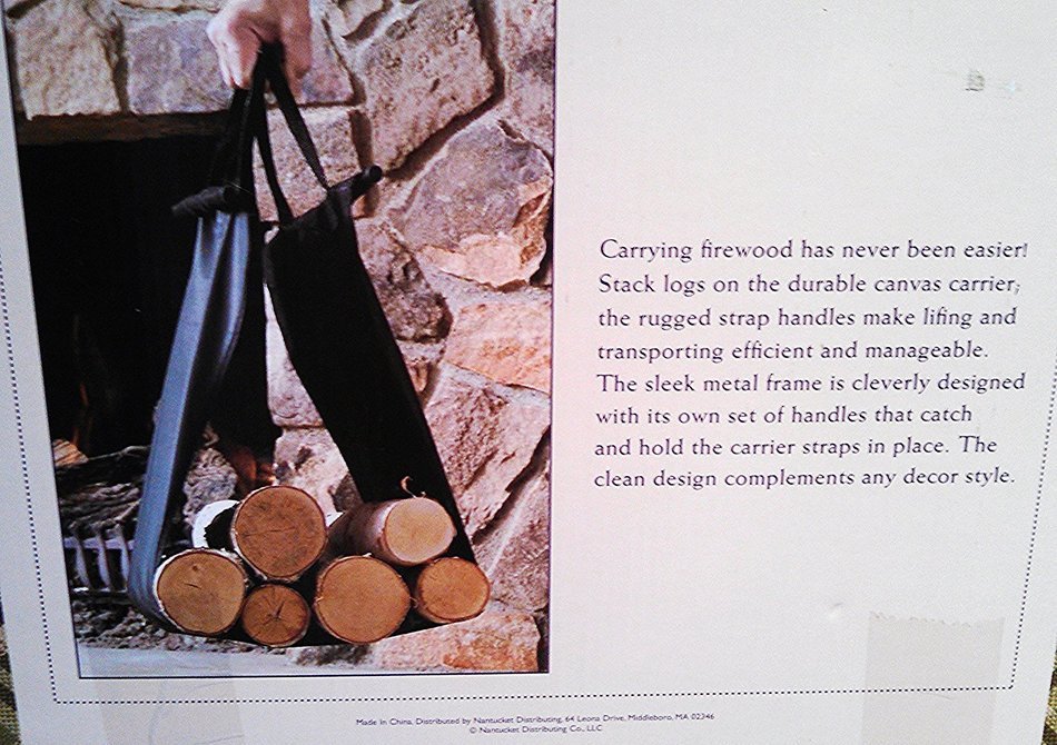 Log Holder with Canvas Carrier