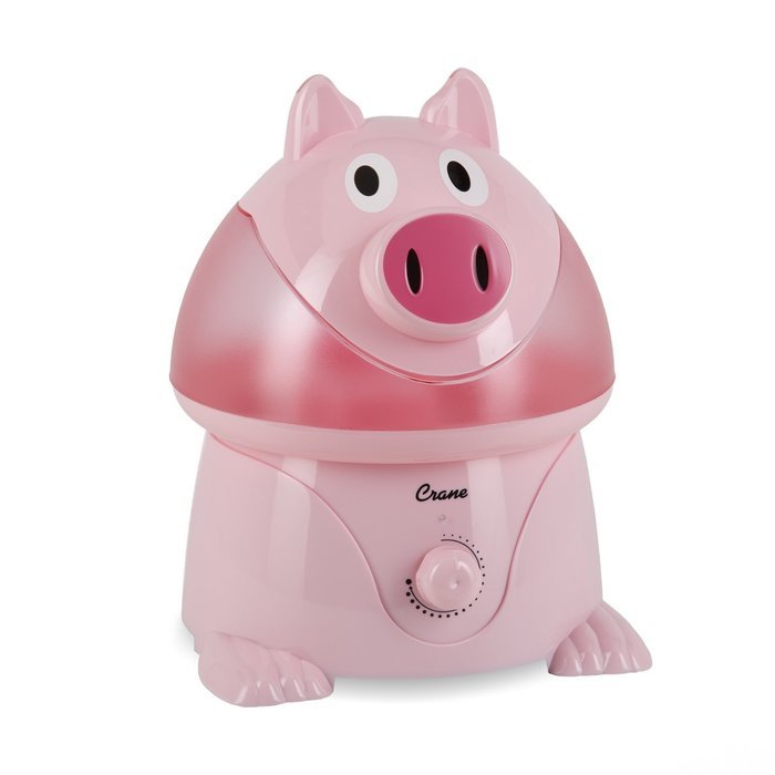 Crane Adorable Ultrasonic Cool Mist Humidifier with 2.1 Gallon Output per Day - Pig N3