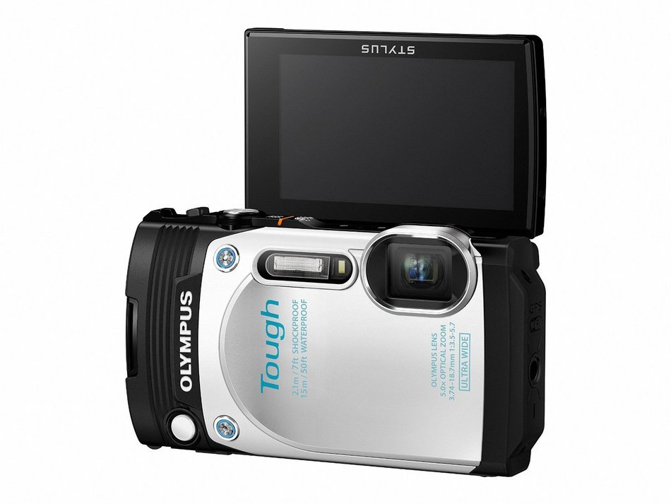 Olympus TG-870 Tough Waterproof Digital Camera (White) - International Version