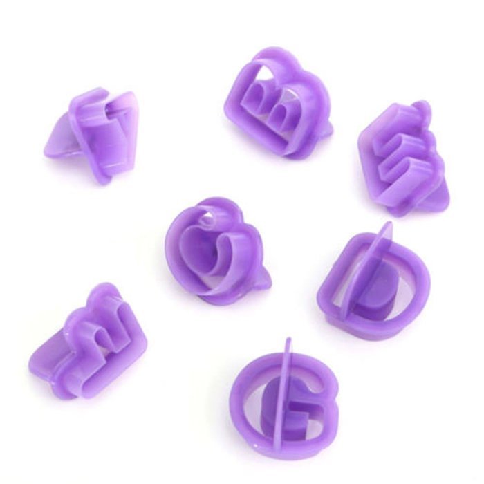 Cake & Cookie Cutters 40PCS Plastic Alphabet Letter Cake Biscuit Baking Mould Fondant Cookie Cutters N6