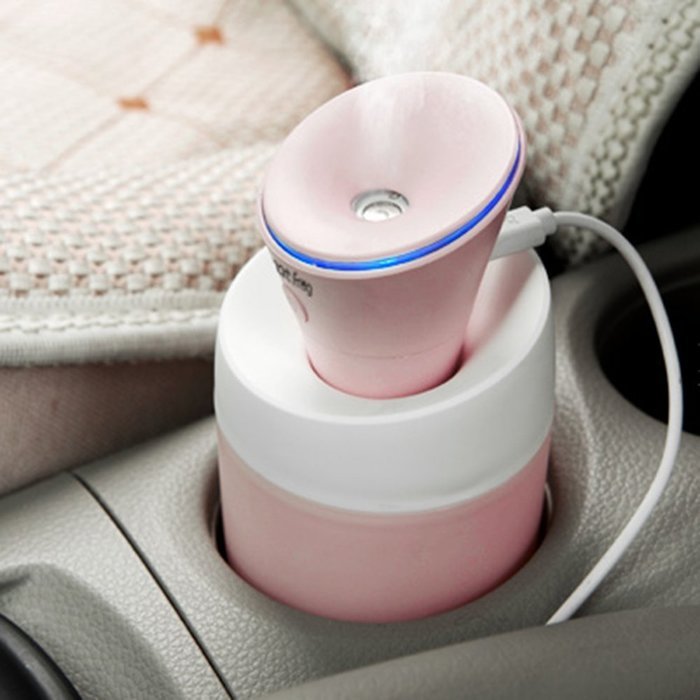 QH Silent USB Air Purifier Mini Humidifier For Office Home Car and Baby (Blue) N15
