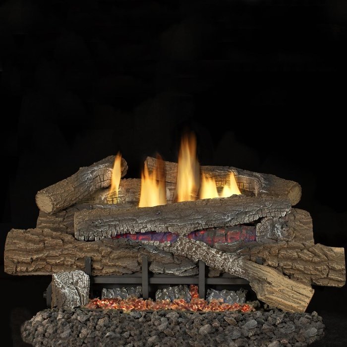 Superior Fireplaces 18-inch Vent-free Natural Gas Blaze N Glow Ramp Burner - Remote Ready