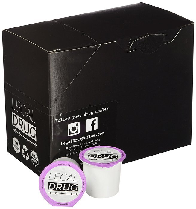 Legal Drug Dark Roasted Coffee, Illegally Smooth KCups, 24 Count N2