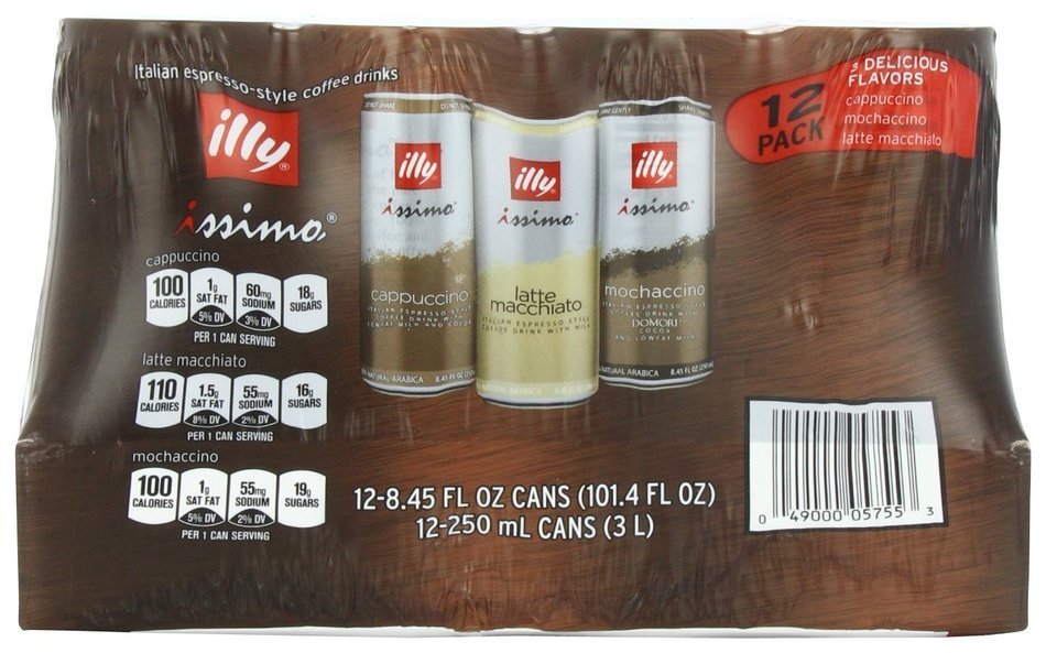illy issimo Coffee Drink, Caff&egrave;, 6.8-Ounce Cans (Pack of 12) N44