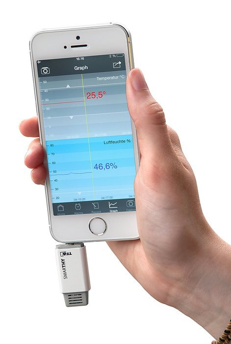 TFA 30.5035.02 Smarthy Thermo-Hygrometer for your Smartphone