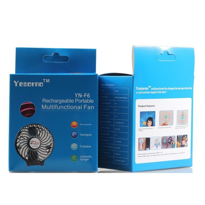 Yesorno Handheld Personal Small Portable Battery Powered Operated Desk Cooling Fan Fans (Pink) N3