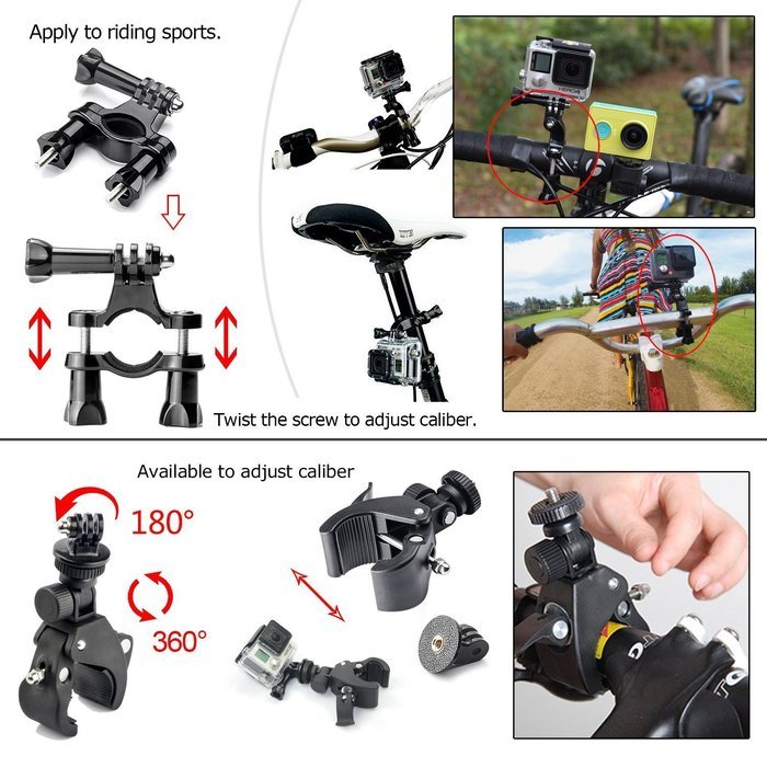 Soocoo Action Camera Accessories Kit for Gopro Hero 4/3+/3/2/1 SJCAM SJ4000 5000 6000 7000 Soocoo C30/C10S Cameras... N8