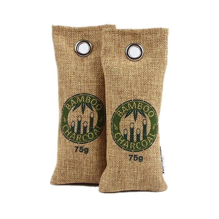 Natural Bamboo Charcoal Bag (Air Purifying Bag, 75gx2) - Reusable Home Goods Air Freshener/Odor Freshener for...