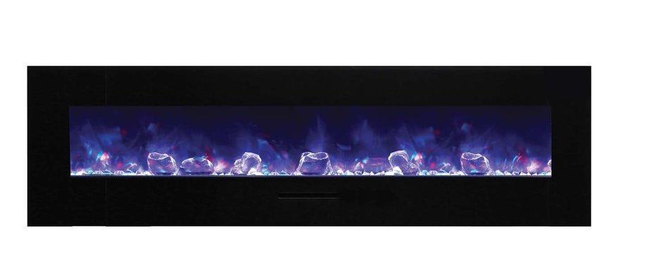 Amantii Wall Mount / Flush Mount Series Electric Fireplace with Ice Media Kit, 60 Inch N24