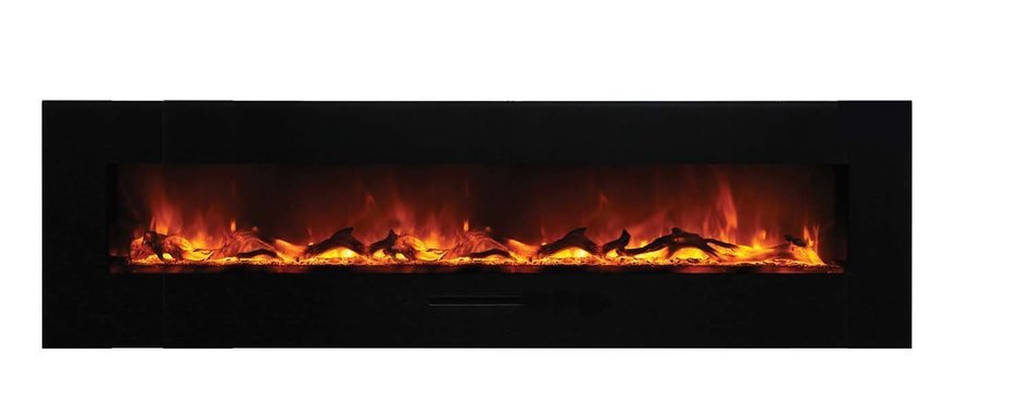 Amantii Wall Mount / Flush Mount Series Electric Fireplace with Ice Media Kit, 60 Inch N25